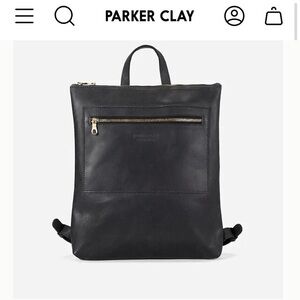 Parker Clay Miramar Black Leather Backpack